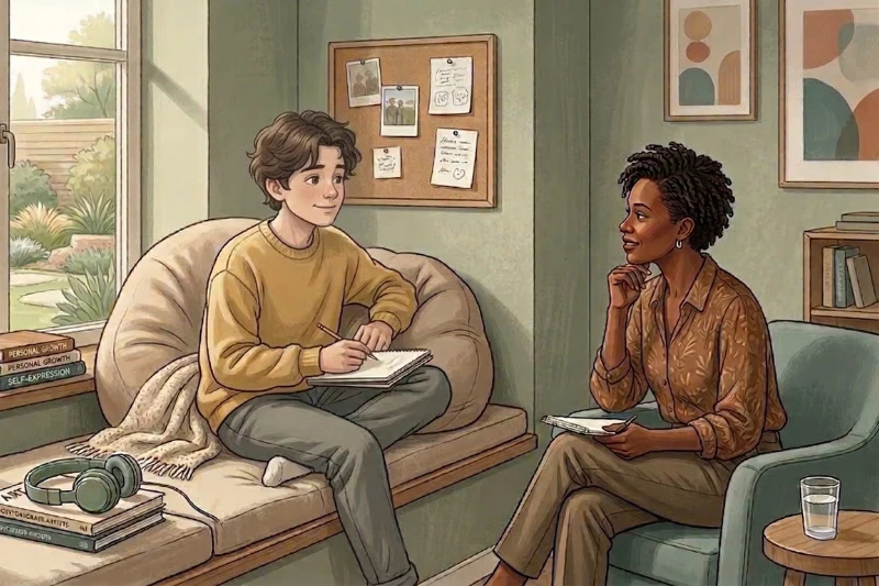 Counseling Session With Teenage Boy